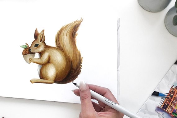 Eichhörnchen zeichnen lernen mit ABT PRO