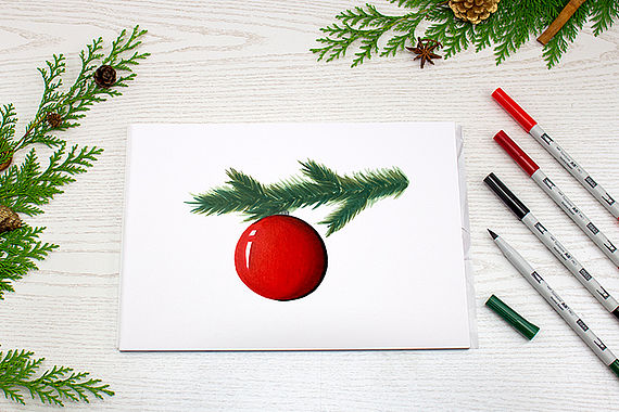 Learn to draw a Christmas tree ornament with ABT PRO