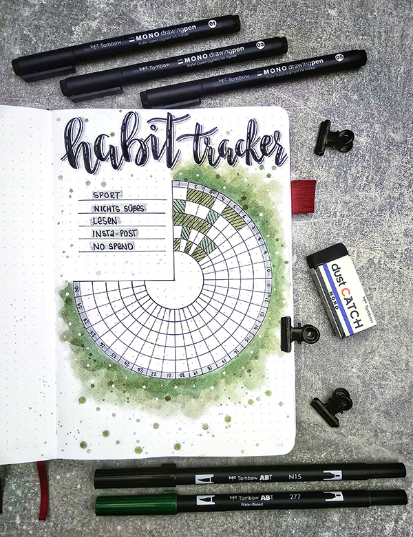 Bullet Journal Tracker│Tombow