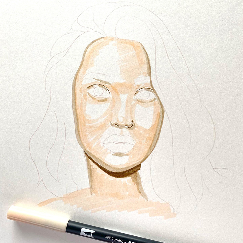 Dessiner et colorier des visages│Tombow