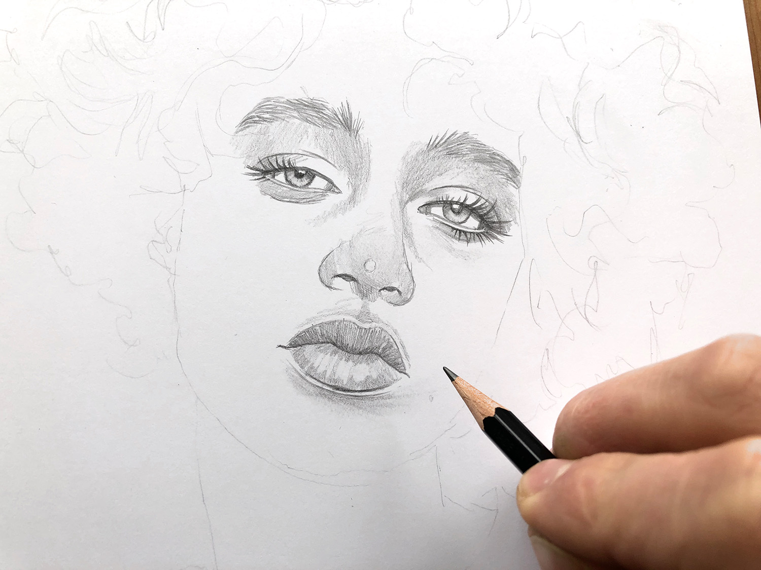 Dessin au graphite portrait | Julie Donaldson • Artiste • Peintre •  Portraitiste