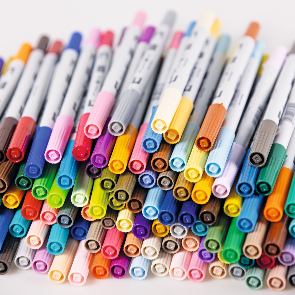 Tombow ABT PRO - Pennarelli A Base Di Alcool, 12 Pezzi, Colore: Grigio