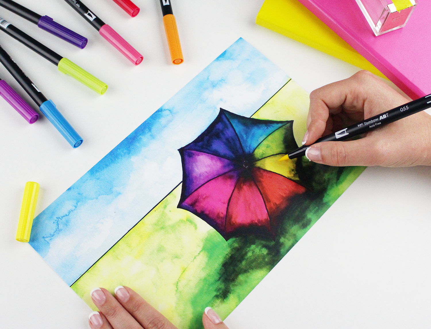 Feutres pinceaux aquarelle : apprendre correctement les techniques de  peinture