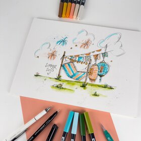 Urban Sketching Sommerliche Hängematte
