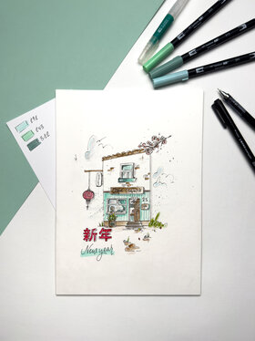 Urban Sketching japans Café