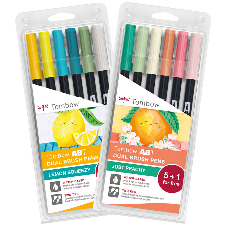 Tombow Dual Tip Blending Pens Tombow Dual Brush Pen 10-Color Sets | Oil