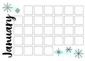 Bujo Monatsvorlage Januar