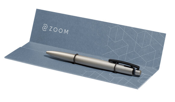 ZOOM C1 balpen, zwartschrijvend, 0,7mm: Volledig zwart