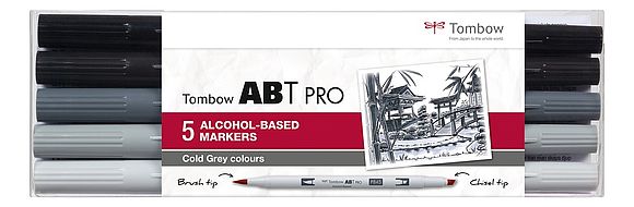 Tombow ABT PRO 5 pcs. Set Cold Gray Colors