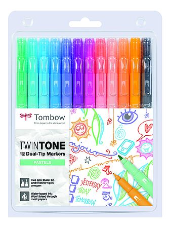 TwinTone set of 12 Pastel Colors