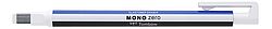 Stylo-gomme MONO zéro classique pointe rectangulaire blanc/bleu/noir + recharge