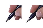 Coffret de feutres pinceaux Tombow Fudenosuke 5+1, pointe dure, noir