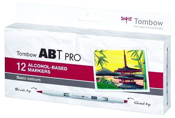 Tombow ABT PRO Set de 12 Couleurs primaires