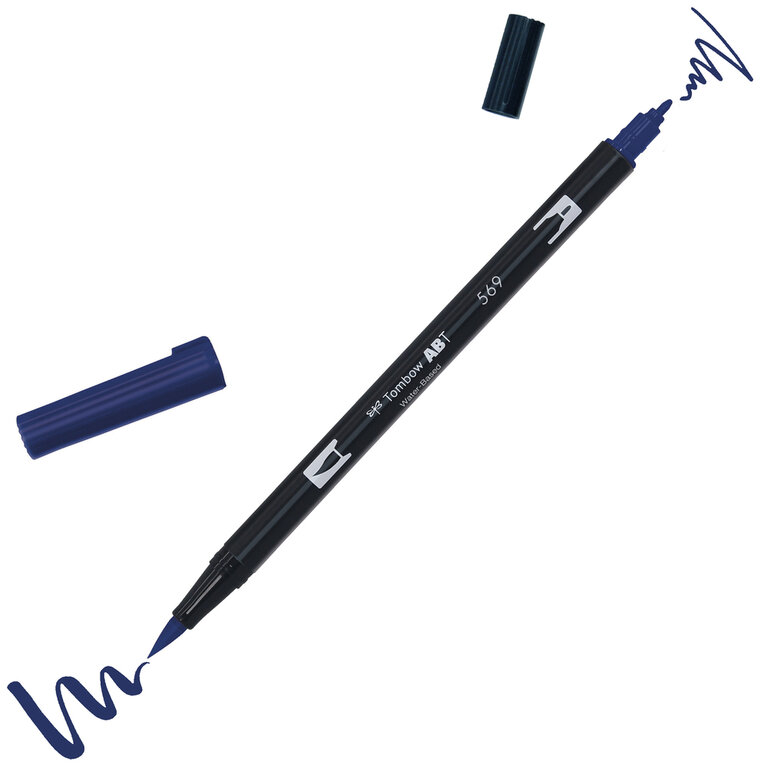 Tombow Europe: ABT Dual Brush Pen 569 jet blue