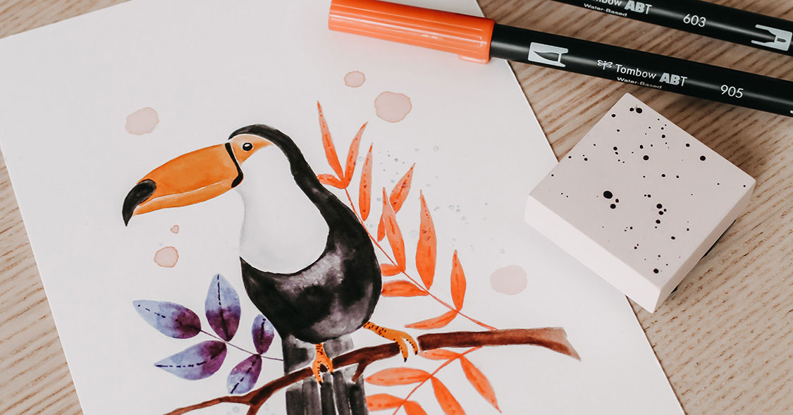 Tukan Vogel malen │Tombow