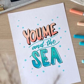 Belettering You Me And The Sea