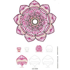 Mandala tekening "Floraison