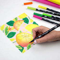 Tombow ABT Dual Brush Pen présentoir de bureau de marqueurs  avec 107 couleurs + mélangeur