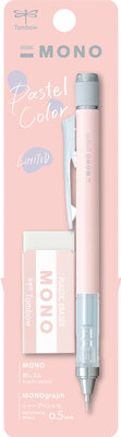 MONO graph and MONO eraser pastel Coral Pink, 0,5mm, blistered