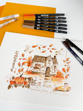 Urban Sketching Autumn House