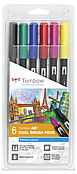 Tombow ABT Dual Brush Pen Set de 6 couleurs primaires