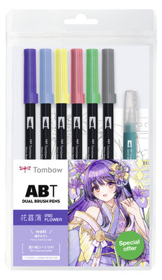 Tombow ABT Dual Brush Pen Watercolor Manga Flower Set