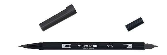 Tombow ABT Dual Brush Pen N25 lamp black