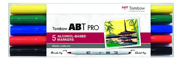Tombow ABT PRO 5 pcs. Set Basic Colors