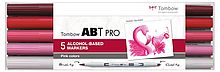 Tombow ABT PRO set of 5 Pink Colors