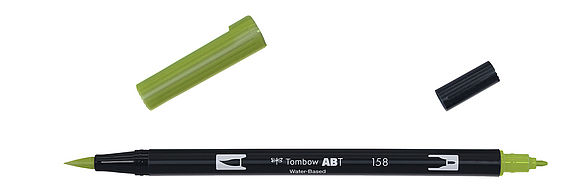 ABT Dual Brush Pen 158 dark olive