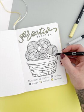 Bullet Journal Tracker - Knitting