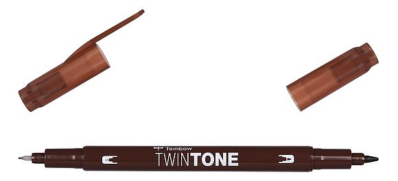 Feutre à 2 pointes TwinTone chocolat