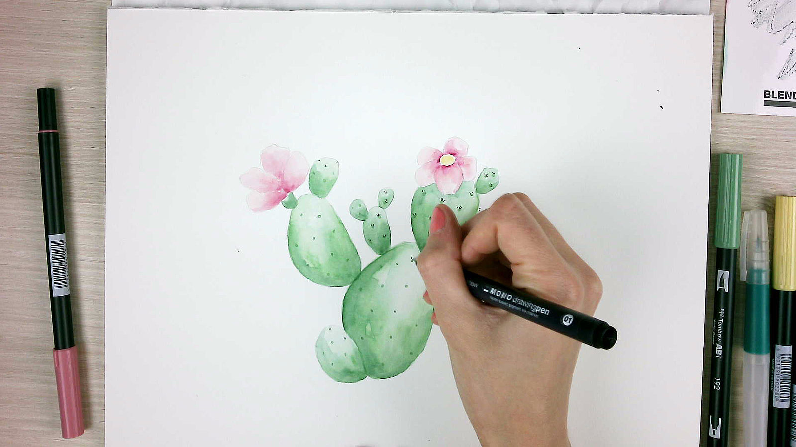 Watercolor Painting For Beginners With Brush Pens