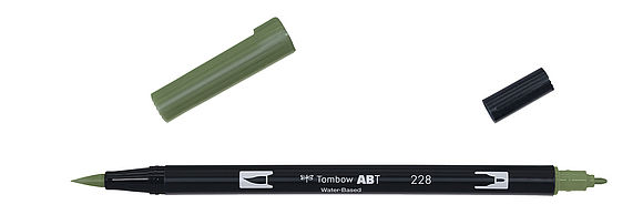 ABT Dual Brush Pen 228 grey green