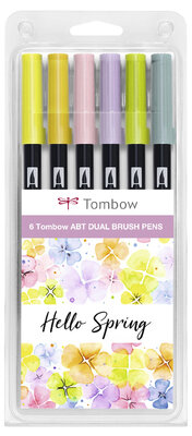 ABT Dual Brush Pen set de 6 Hello Spring