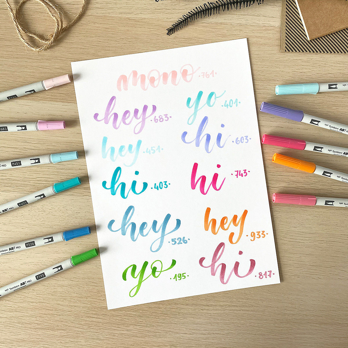 ABT PRO Lettering - Monochrome Farben Inspiration