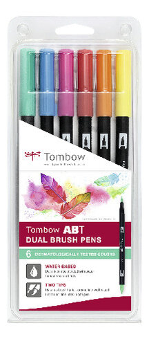 Tombow ABT-062 Pennarello A Doppia Punta, Multicolore - Punta Pennello E Punta Fine, Inchiostro Ad Acqua - 3