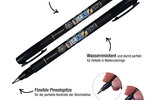 Coffret de feutres pinceaux Tombow Fudenosuke 5+1, pointe souple, noir