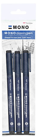 MONO drawing pen set van 3