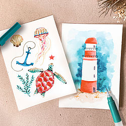 Set Aquarelle Bord de Mer