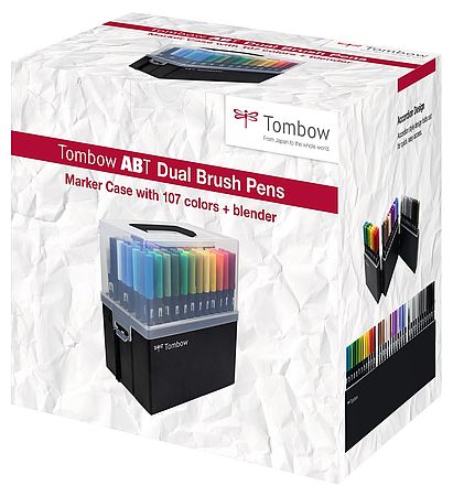 Tombow ABT Dual Brush Pen coffret avec 107 couleurs + blender