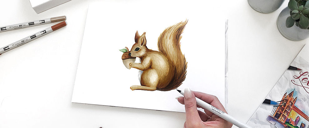 Squirrel Illustration Drawing Sketch Art Graphic by Topstar  Creative  Fabrica