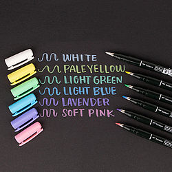 Fudenosuke Pastel for black paper 6-delige set