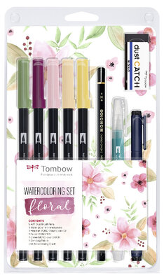 Brush Pen Watercoloring Set Floral