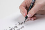 Coffret de feutres pinceaux Tombow Fudenosuke 5+1, pointe souple, noir