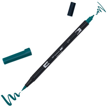 The ABT Dual Brush Pen in color 277 brings a deep, rich pine green to the paper. Ideal for botanical illustrations, creative shading, or elegant lettering with a natural flair.