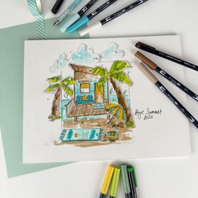 Croquis urbain Maison d'été