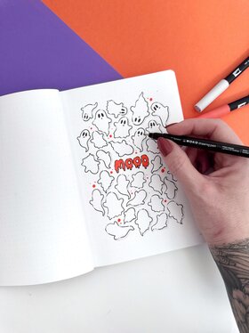 Bullet Journal Mood Tracker - Halloween