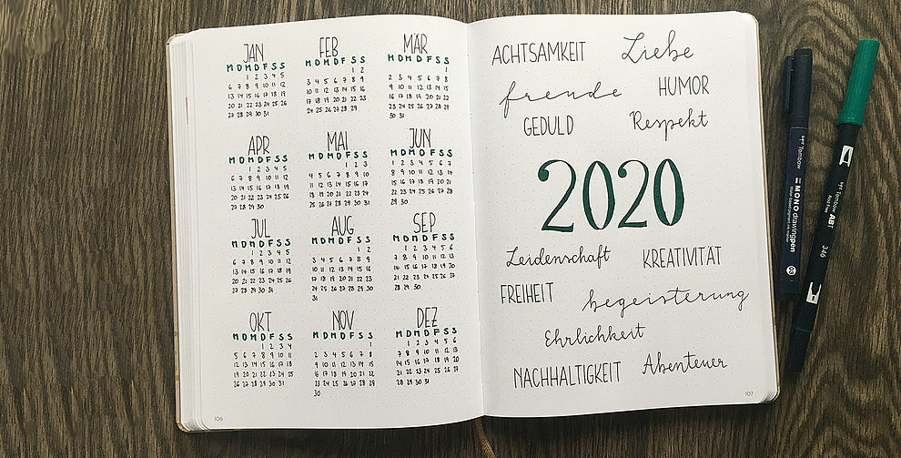 Bullet Journal Layout With New Dual Brush Pens - Tombow USA Blog