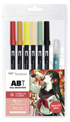 Tombow ABT Dual Brush Pen Watercolor Manga Flower Set